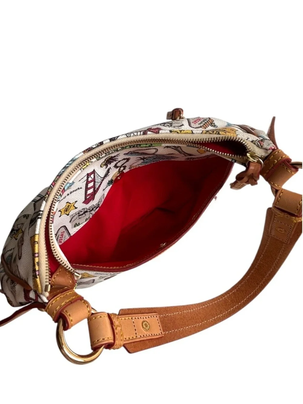 NWOT Dooney & Bourke East West Colins Hobo Bag Americana Icon Landmarks Bag